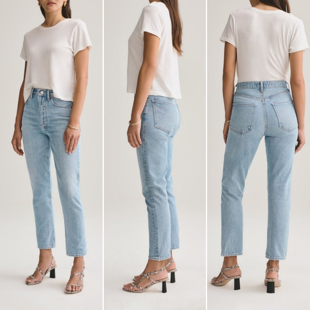 AGOLDE Riley Straight Crop Jean in Renewal 29
